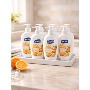 NEW SUAVE Juicy Orange Liquid Hand Soap Pump. Bottle - 6 Pack - 6.5 FL OZ